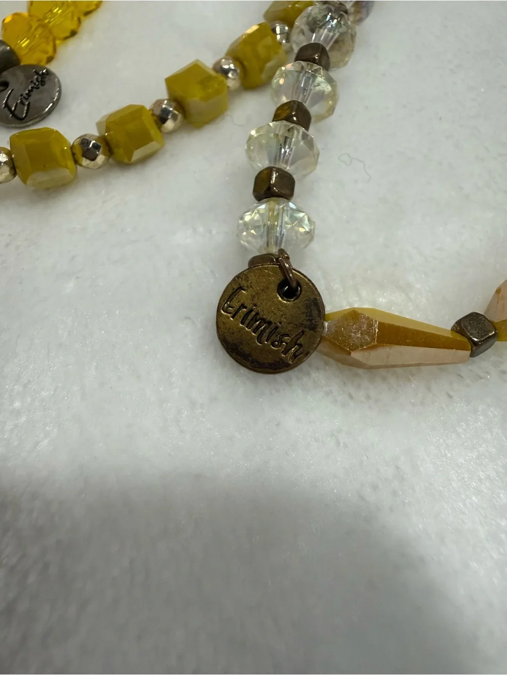 Erimish Yellow Beaded Bracelet Set